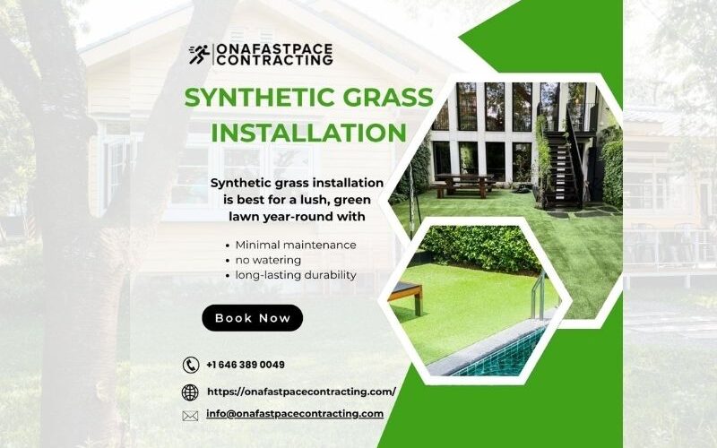 Synthetic Grass Installation in Brooklyn: A Sustainable Solution by Onafastpace Contracting 4 Synthetic Grass Installation in Brooklyn